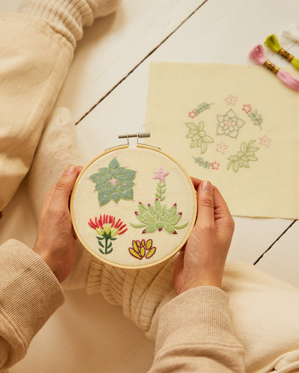 DMC Mindful Making Duo Embroidery Kit The Serene Succulents TB170
