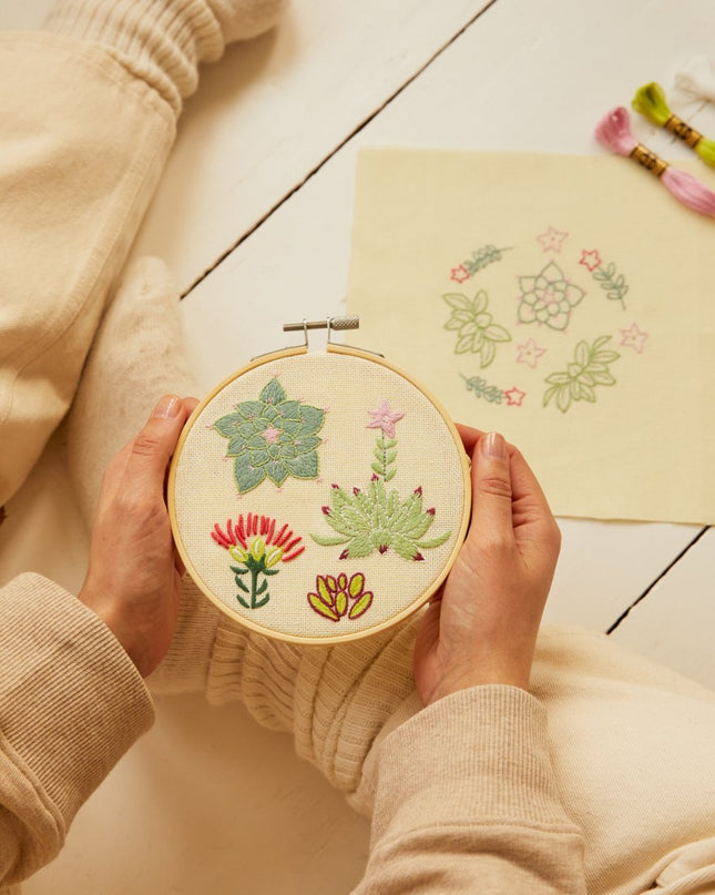 DMC Mindful Making Duo Embroidery Kit The Serene Succulents TB170