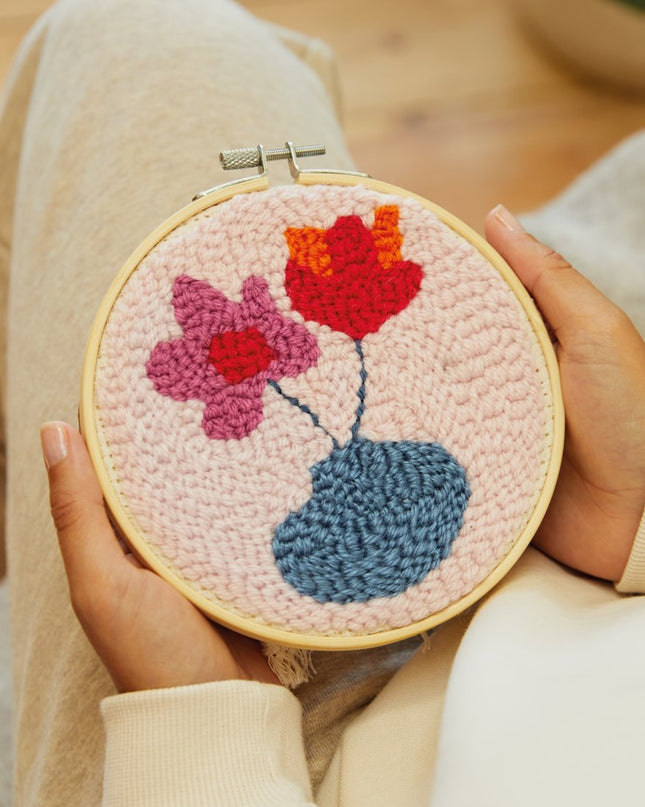 DMC Mindful Making Punch Needle Kit The Gentle Flowers PN005K