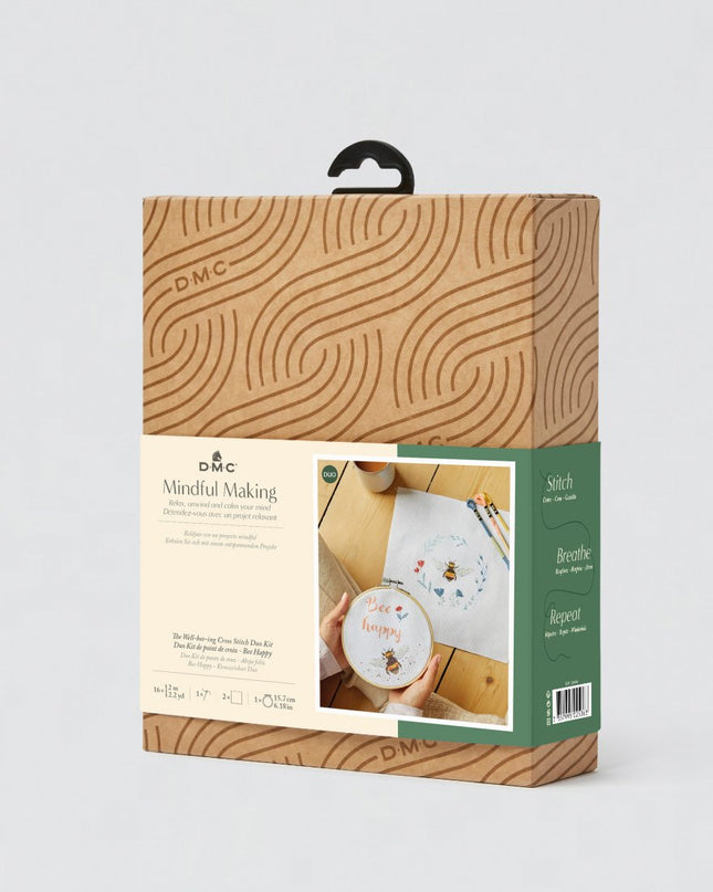 DMC Mindful Making Duo Cross Stitch Kit The Well-bee-ing BK1966