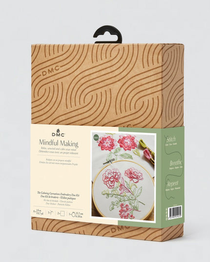 DMC Mindful Making Duo Embroidery Kit The Calming Carnation TB163