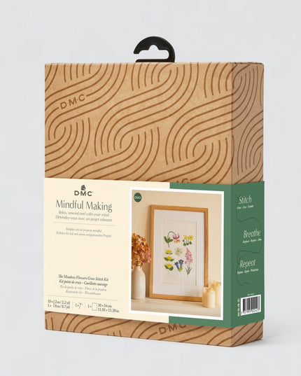 DMC Mindful Making  Cross Stitch Kit - The meadow Flowers BK1952