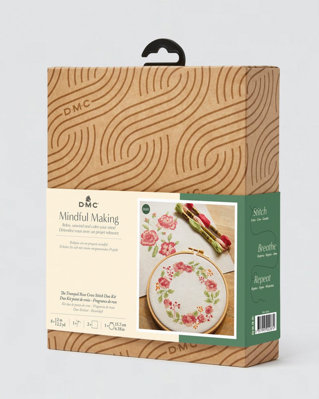 DMC Mindful Making Duo Cross Stitch Kit The Tranquil Rose  BK1955