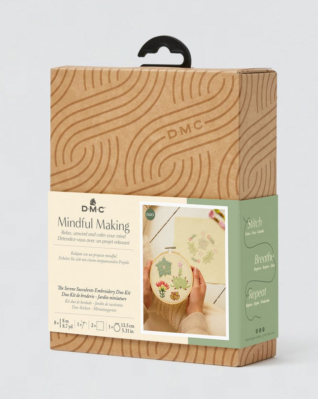 DMC Mindful Making Duo Embroidery Kit The Serene Succulents TB170