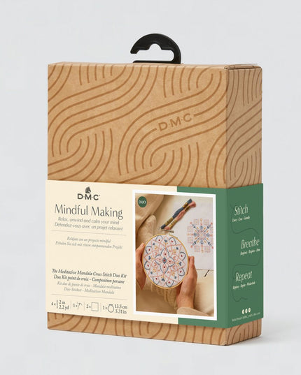 DMC Mindful Making Duo Cross Stitch Kit The Meditative Mandala BK1953