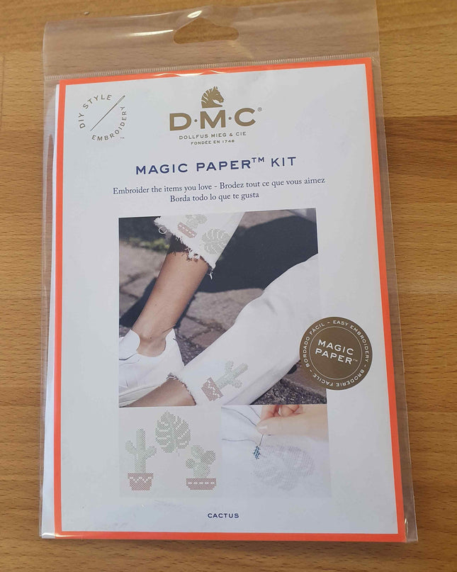DMC Magic Paper Kit Cross Stitch Cactus FK200