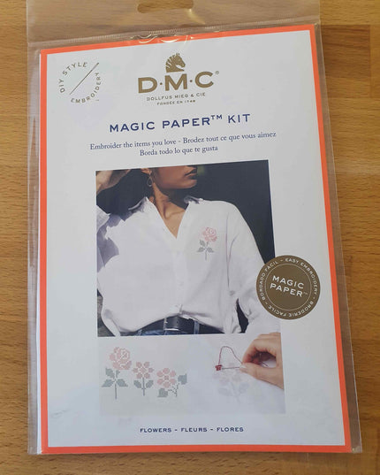 DMC Magic Paper Kit Cross Stitch Flowers FK201