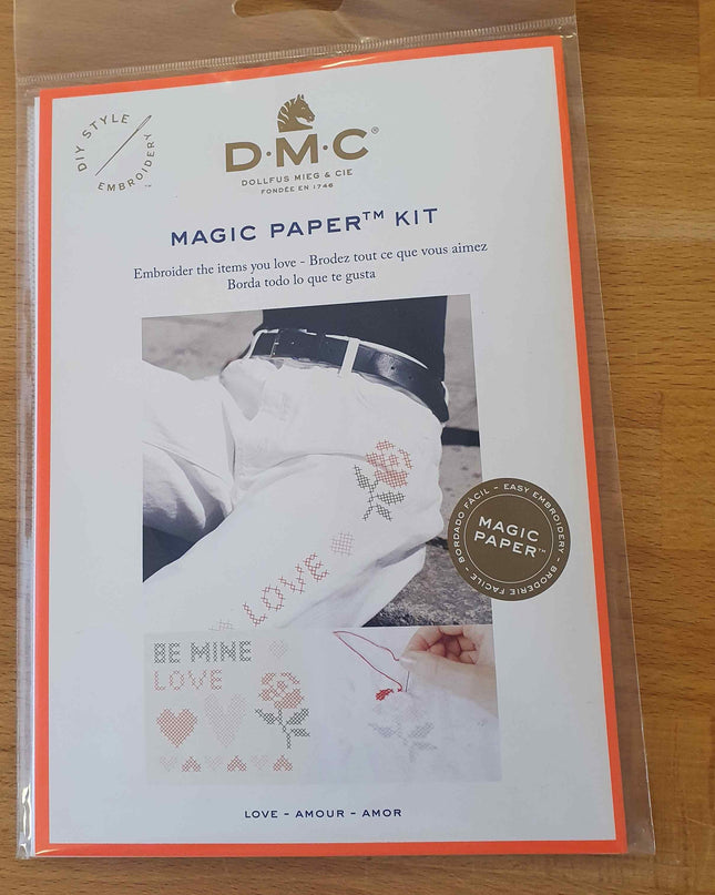 DMC Magic Paper Kit Cross Stitch Love FK204