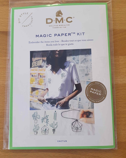 DMC Magic Paper Kit Embroidery Cactus FK100