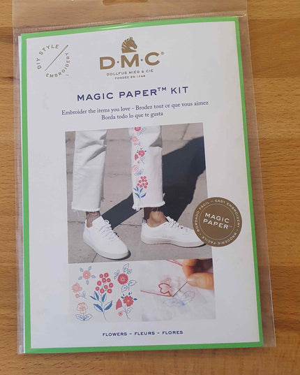 DMC Magic Paper Kit Embroidery Flowers FK101