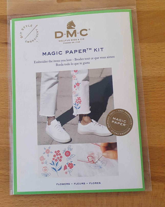 DMC Magic Paper Kit Embroidery Flowers FK101