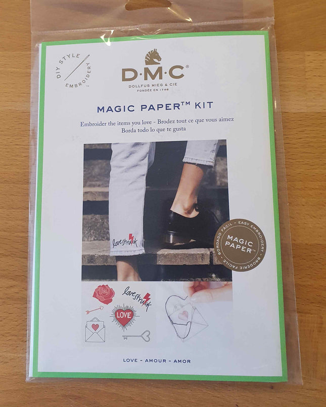 DMC Magic Paper Kit Embroidery Love FK104