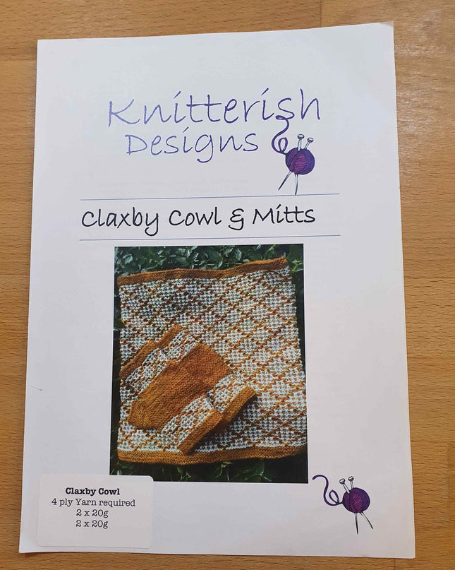 Knitterish Designs Knitting Patterns Claxby Cowl and Mitts