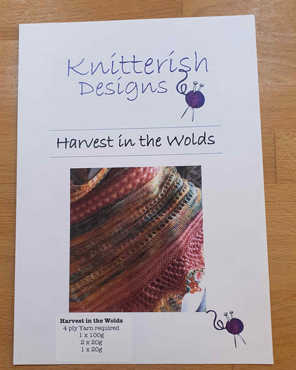 Knitterish Designs Knitting Patterns Harvest in the Wolds Shawl
