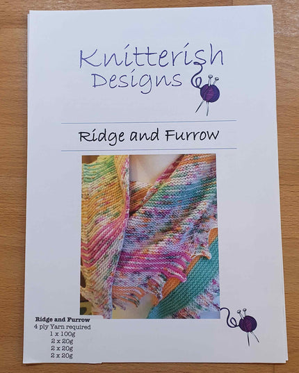 Knitterish Designs Knitting Patterns Ridge and Furrow Shawl