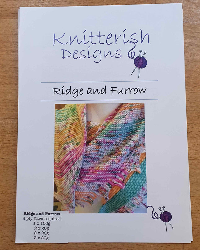 Knitterish Designs Knitting Patterns Ridge and Furrow Shawl
