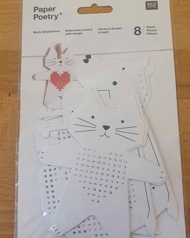 Paper poetry embroidery boards Cat Dog Horse Snail