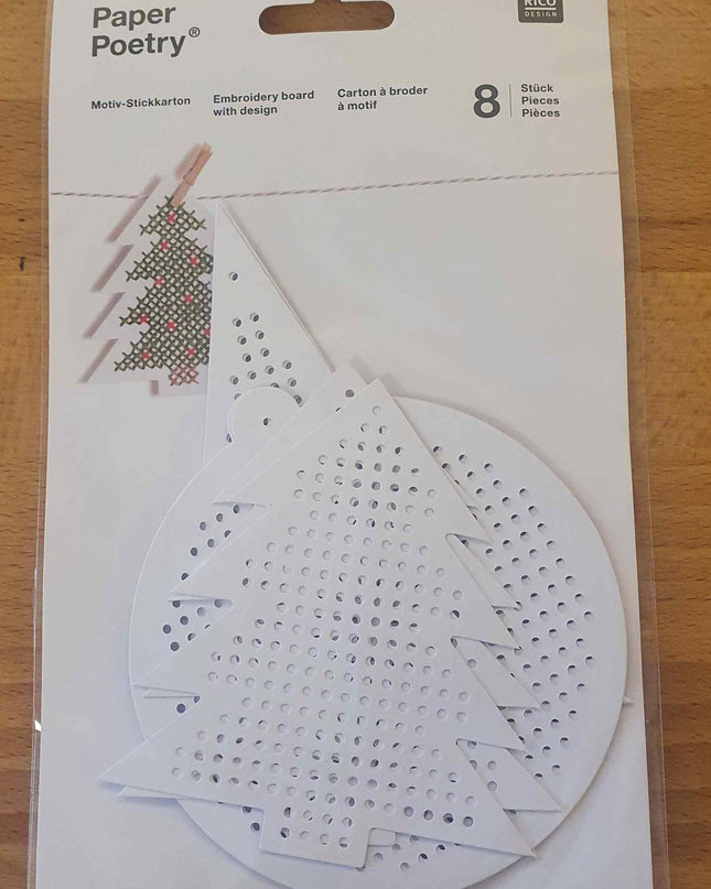 Paper poetry embroidery boards Christmas