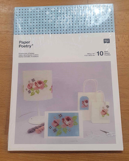 Paper poetry embroidery boards plain pack