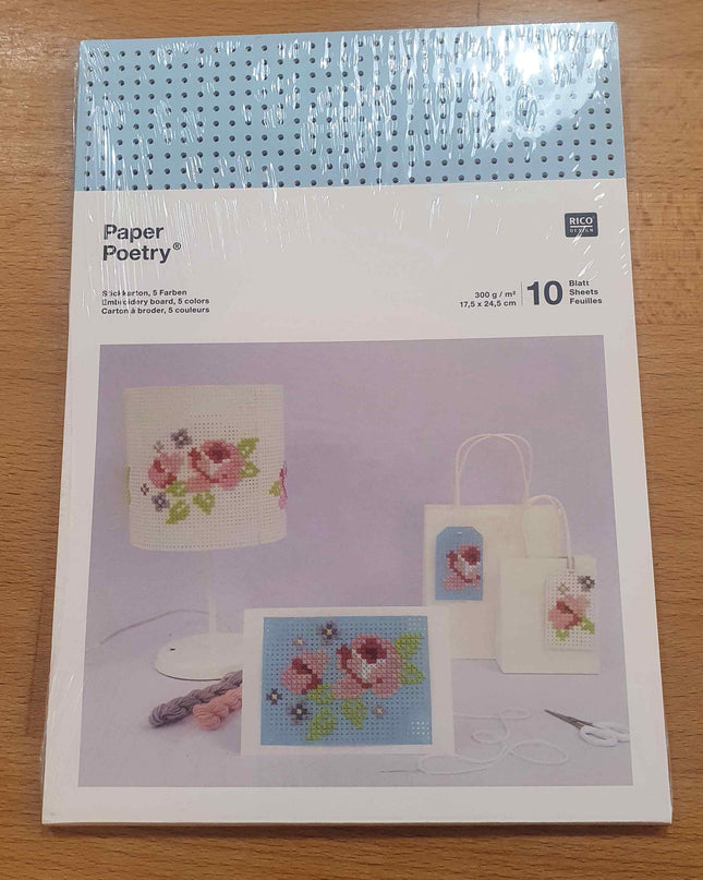 Paper poetry embroidery boards plain pack