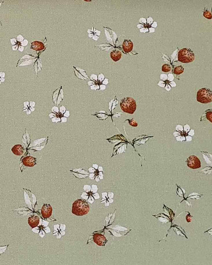 Fabric Heavenly Hedgerow Cotton STRAWBERRIES