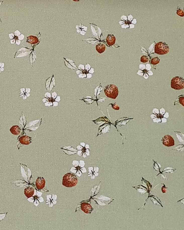 Fabric Heavenly Hedgerow Cotton STRAWBERRIES