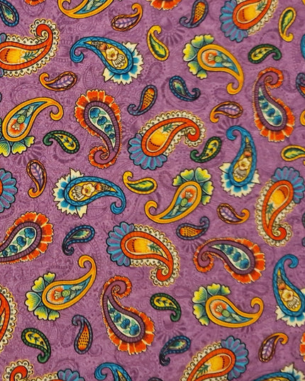 Fabric Camilla Purple Paisley