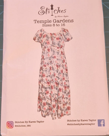 Karen Taylor Sewing Patterns Temple Gardens Dress 18-26