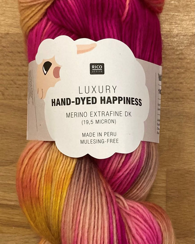 Rico Luxury Hand Dyed Happiness DK Salmon/Yellow 006