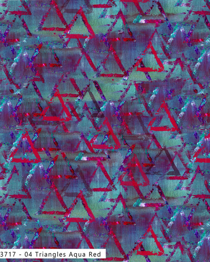 Layers Of Time TRIANGLES AQUA RED