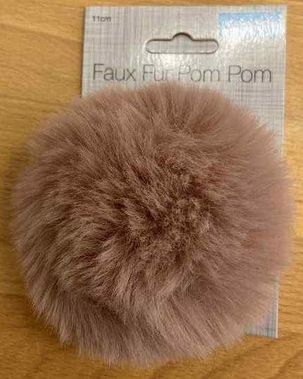 Pompom Faux Fur Pink 11cm TTPOM12PINK