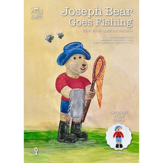 King Cole Joseph Bear Goes Fishing Story Book and Crochet Patterns
