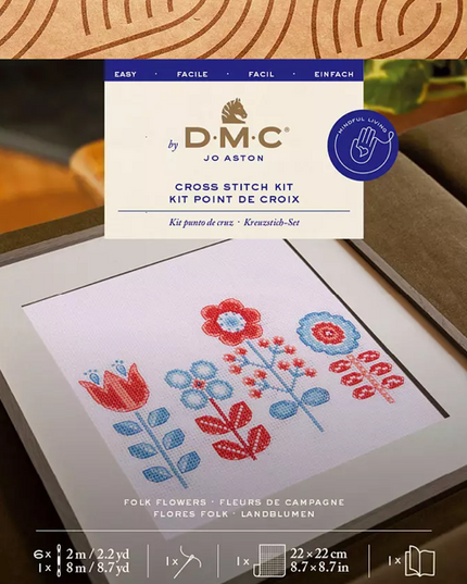 DMC Cross Stitch Folk Flowers BK409