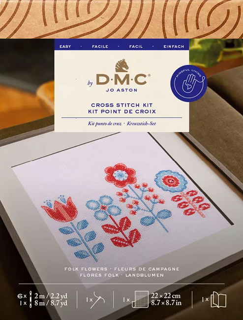 DMC Cross Stitch Folk Flowers BK409