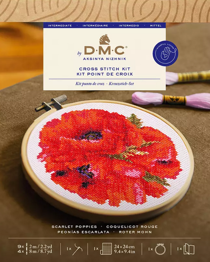 DMC Cross Stitch Scarlet Poppies BK1817