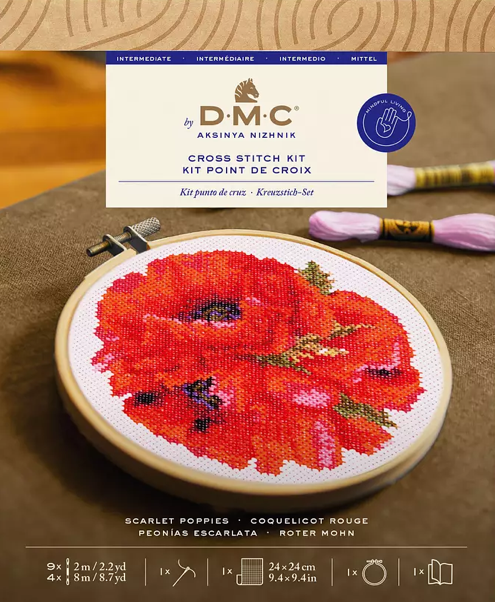 DMC Cross Stitch Scarlet Poppies BK1817