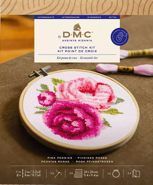 DMC Cross Stitch Pink Peonies BK1895