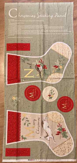 Fabric Christmas Stocking Panel