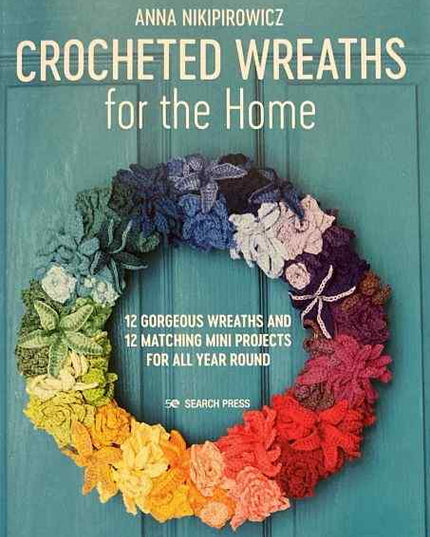 Book Crocheted Wreaths for the home