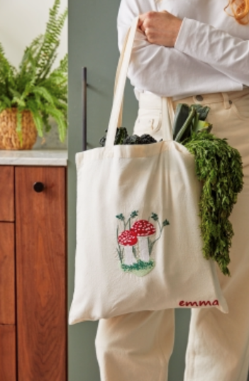 DMC Gift Of Stitch Personalised Mushroom Tote Bag Kit