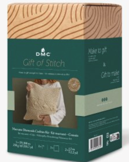 DMC Gift Of Stitch Macrame Diamonds Cushion Kit MC107K