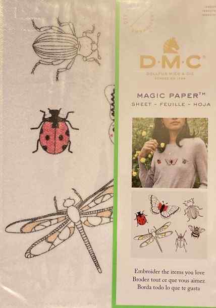 DMC Magic Paper Kit Embroidery Insects FK105
