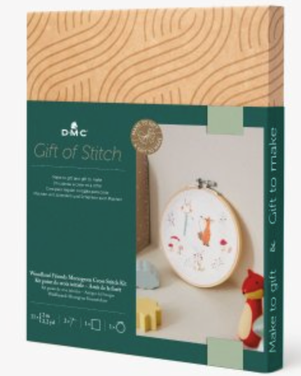DMC Gift Of Stitch Woodland Friends Monogram Cross Stitch Kit BK1968