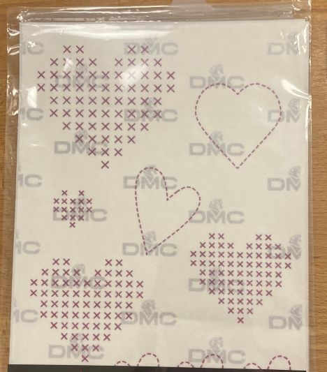 Cross stitch soluble designs GLAMOUR COLLECTON HEARTS