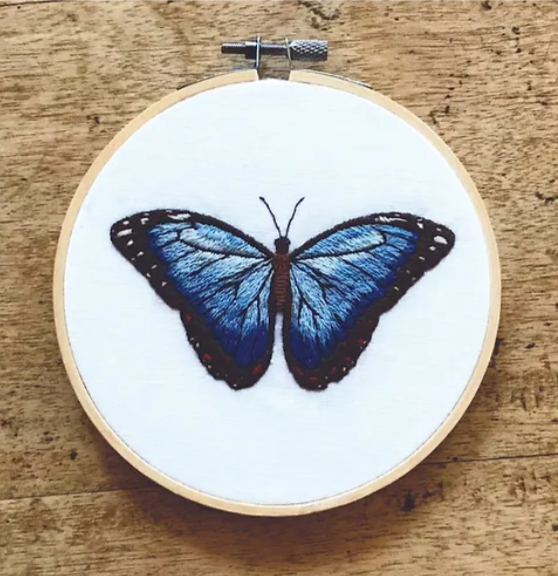 Embroidery Kit Blue butterfly