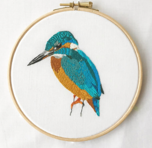 Embroidery Kit Kingfisher