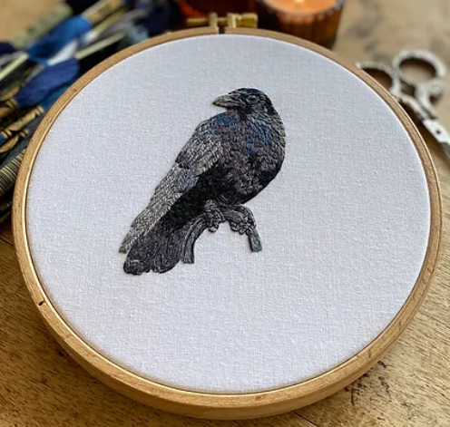 Embroidery Kit Raven