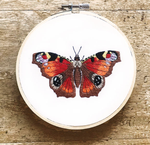 Embroidery Kit Peacock Butterfly