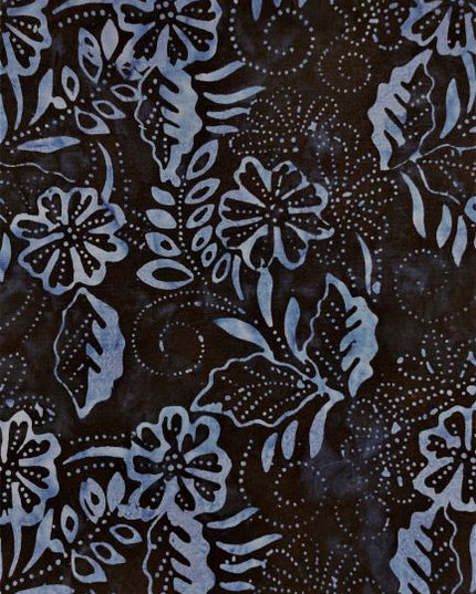 Fabric Cotton Batik BLUE FLORAL