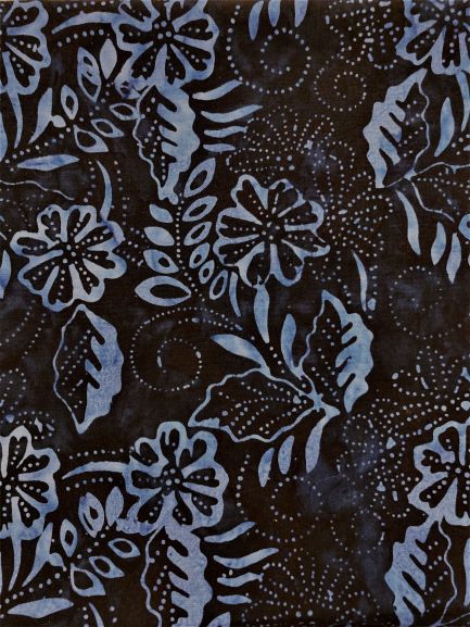 Fabric Cotton Batik BLUE FLORAL